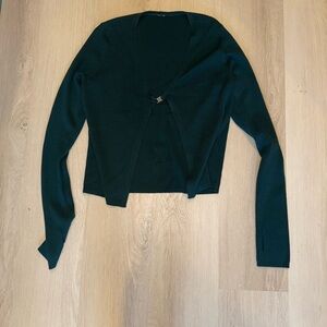 ALO Yoga Dark Green Cardigan Sweater